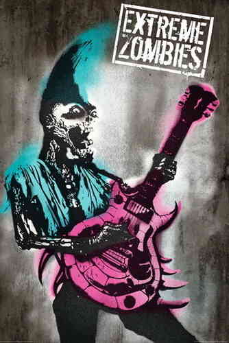 Extreme Zombies - Rocking Guitar - V - Maxi Paper Poster