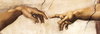 Creation of life Hands by Leonardo Da Vinci - Door Paper Poster