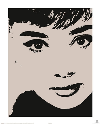 Audrey Hepburn Stencil - Mini Paper Poster