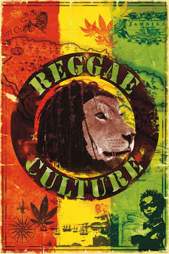 Blockmounted - Reggae Culture  - Zion Lion - Maxi Poster