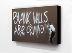 Banksy Blank Walls - Block Mounted