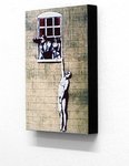 Banksy hanging Man - Block Mounted