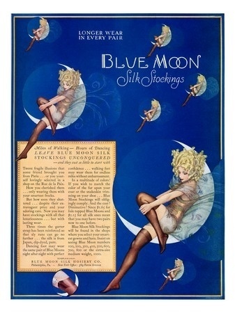 Blue Moon Stockings, Art Deco Advert 1926