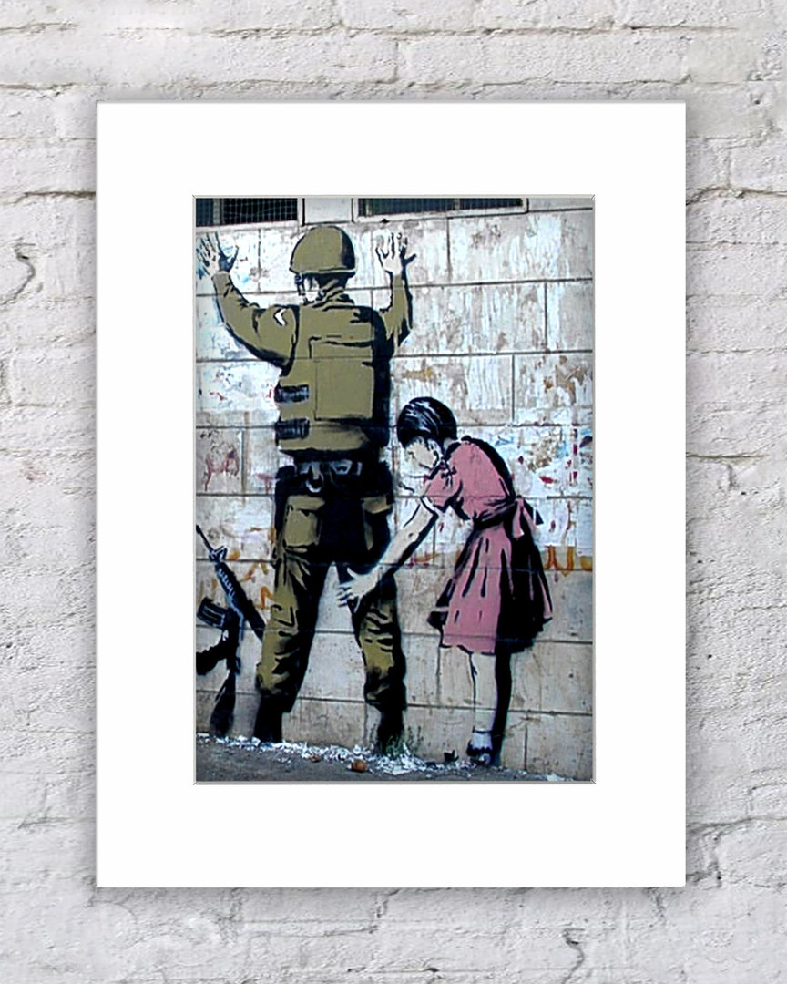 Banksy Girl Searching  Soldier