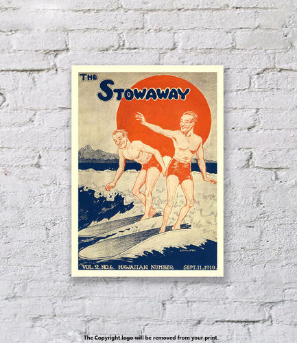 Stowaway Surfing - Art Print